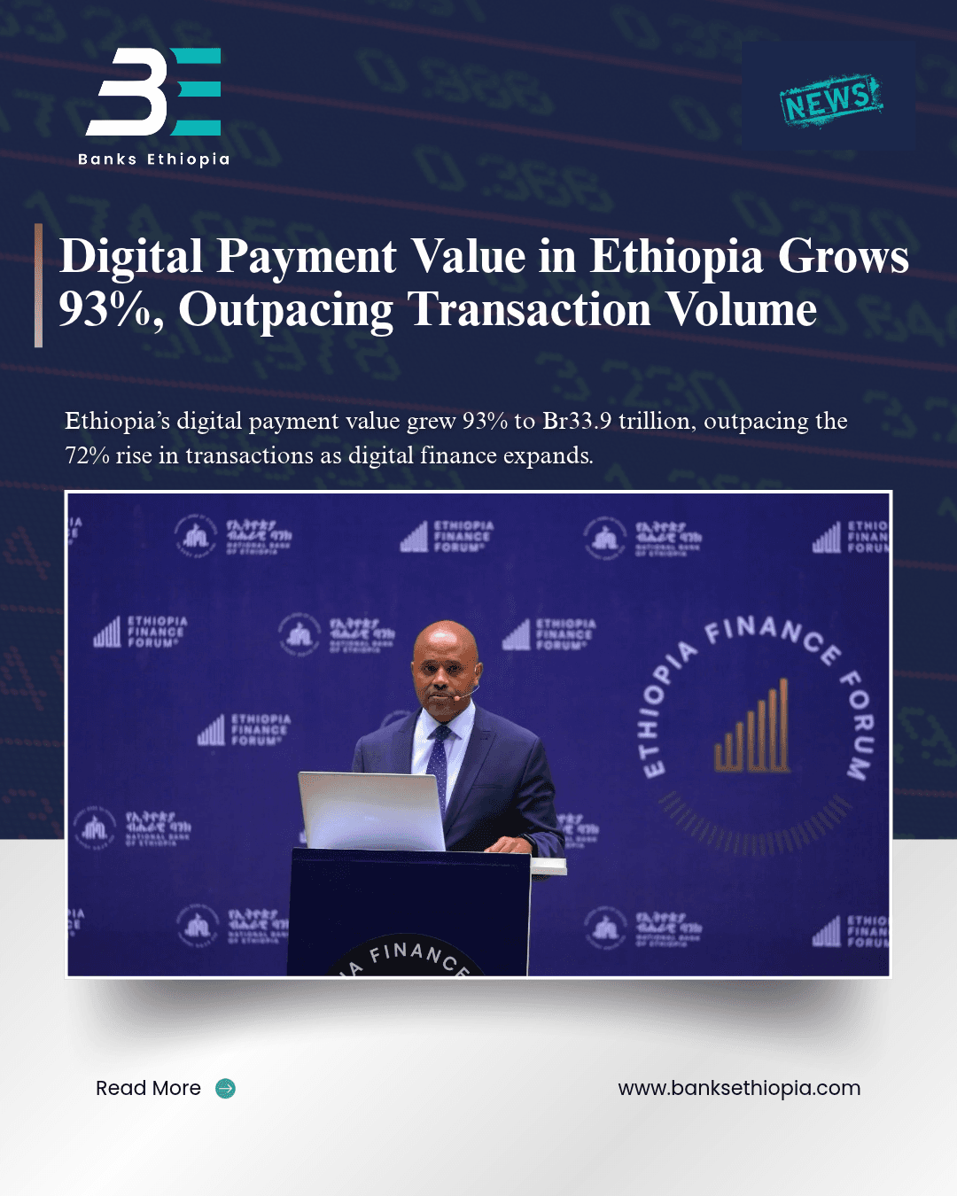 Digital Payment Value in Ethiopia Grows 93%, Outpacing Transaction Volume